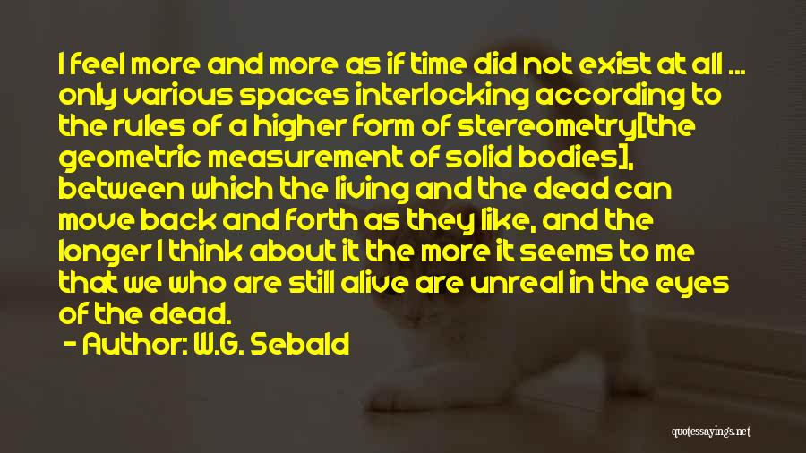 Higher Thinking Quotes By W.G. Sebald