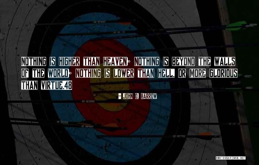 Higher Virtue Quotes By John D. Barrow Higher Virtue Quotes By John D. Barrow
