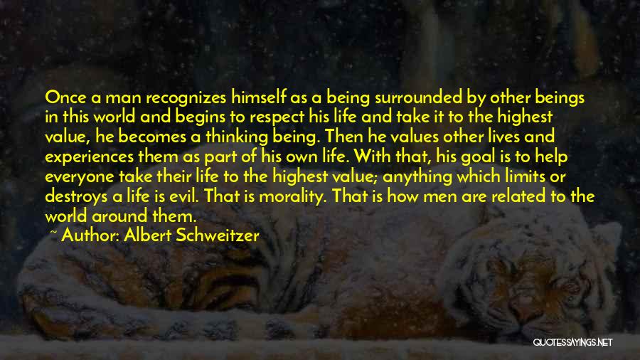 Highest Respect Quotes By Albert Schweitzer