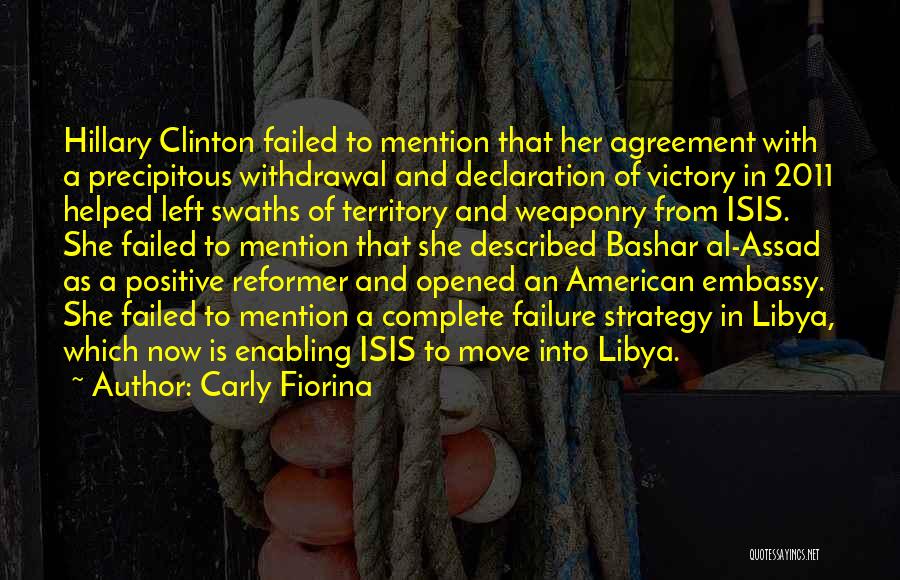 Hillary Clinton Libya Quotes By Carly Fiorina