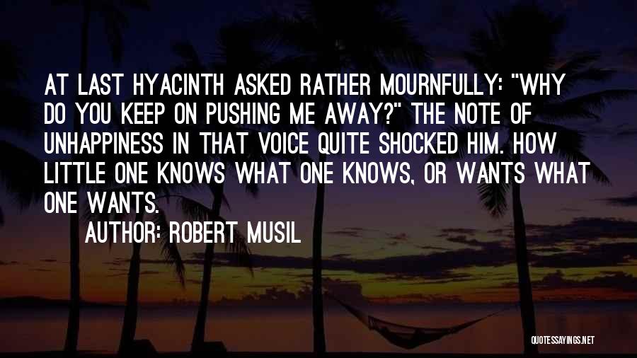 Him Pushing You Away Quotes By Robert Musil