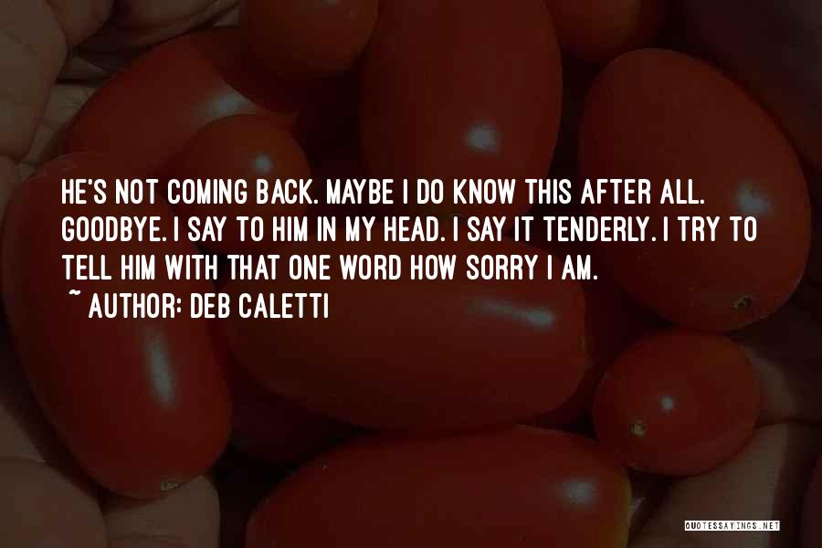 Him To Say I'm Sorry Quotes By Deb Caletti