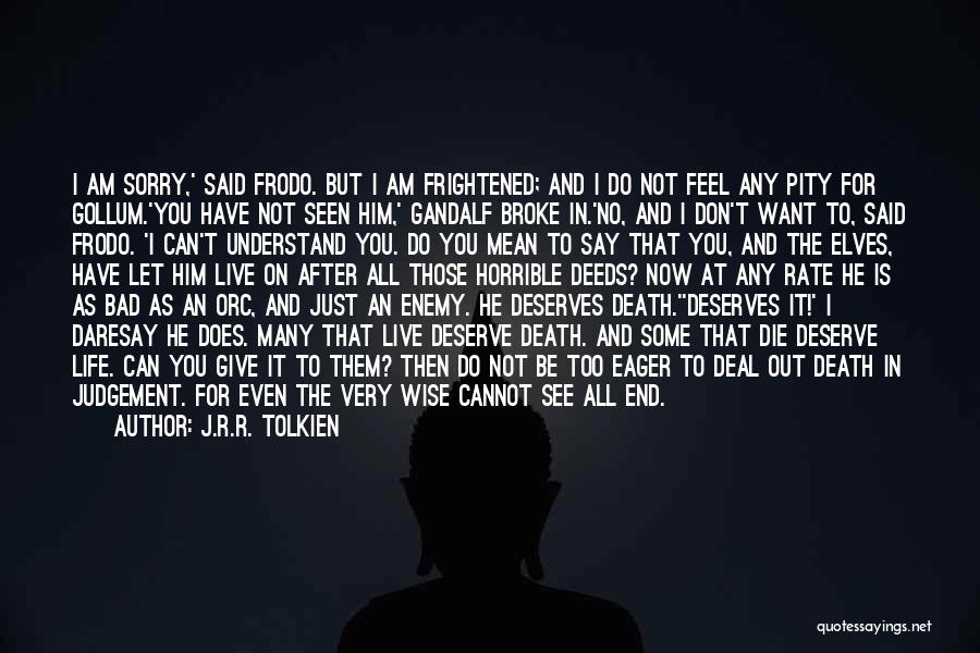 Him To Say I'm Sorry Quotes By J.R.R. Tolkien