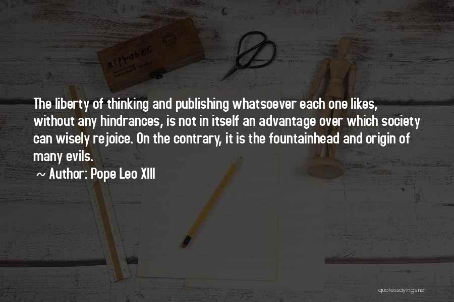 Hindrances Quotes By Pope Leo XIII