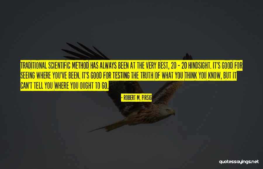 Hindsight Is 20 20 Quotes By Robert M. Pirsig Hindsight Is 20 20 Quotes By Robert M. Pirsig