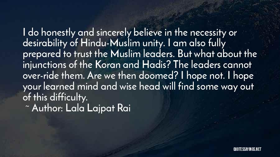 Hindu And Muslim Quotes By Lala Lajpat Rai