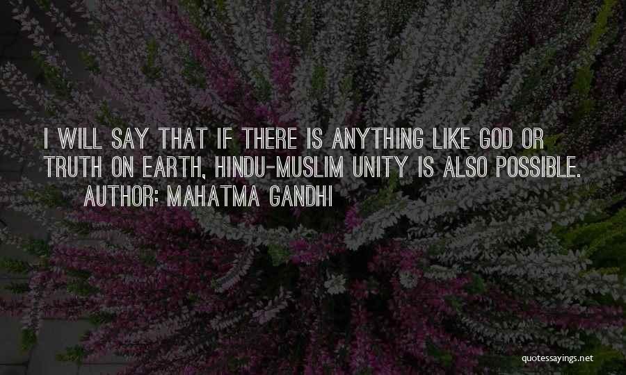 Hindu Muslim Unity Quotes By Mahatma Gandhi