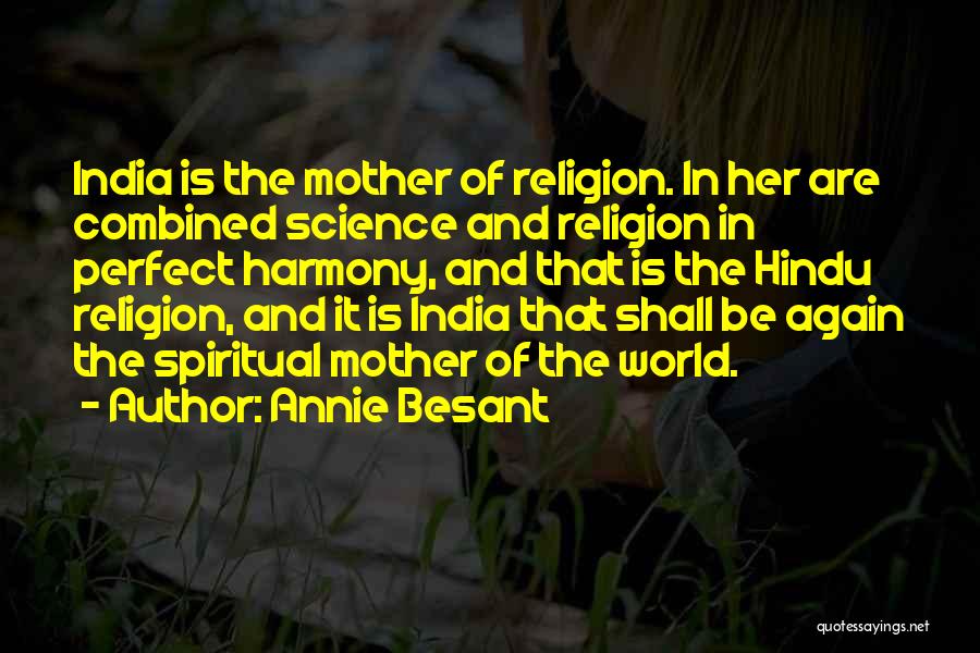 Hindu Religion Quotes By Annie Besant