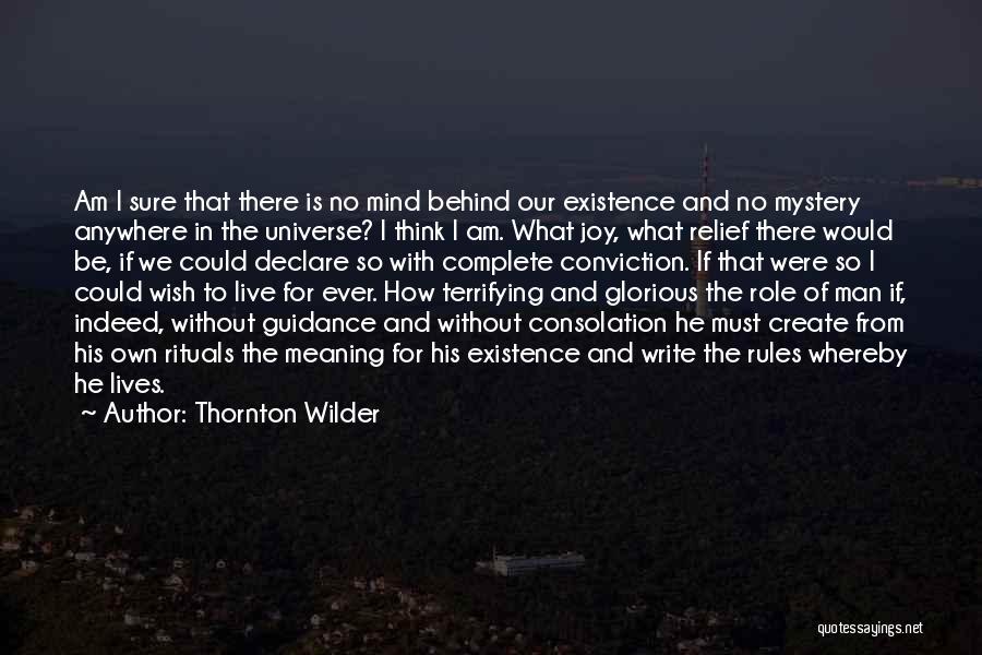 His Existence Quotes By Thornton Wilder