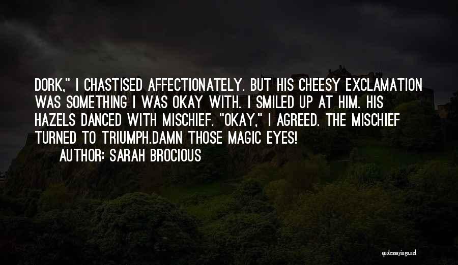 His Hazel Eyes Quotes By Sarah Brocious