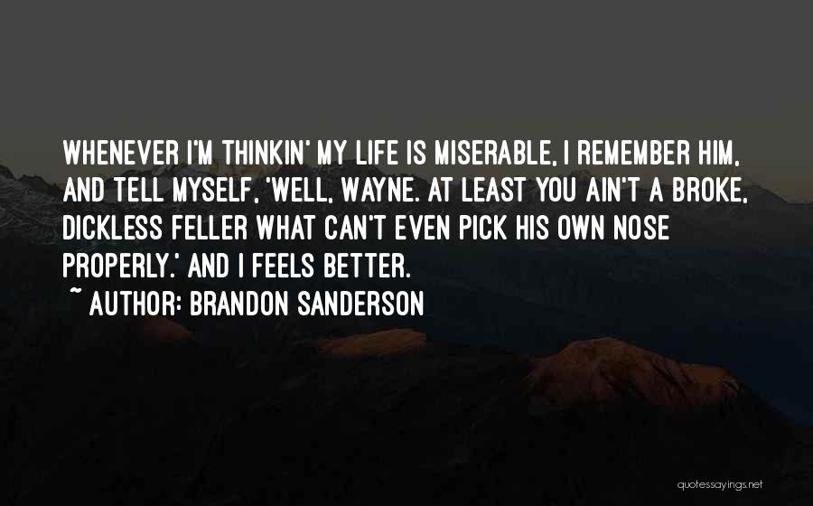 His My Life Quotes By Brandon Sanderson