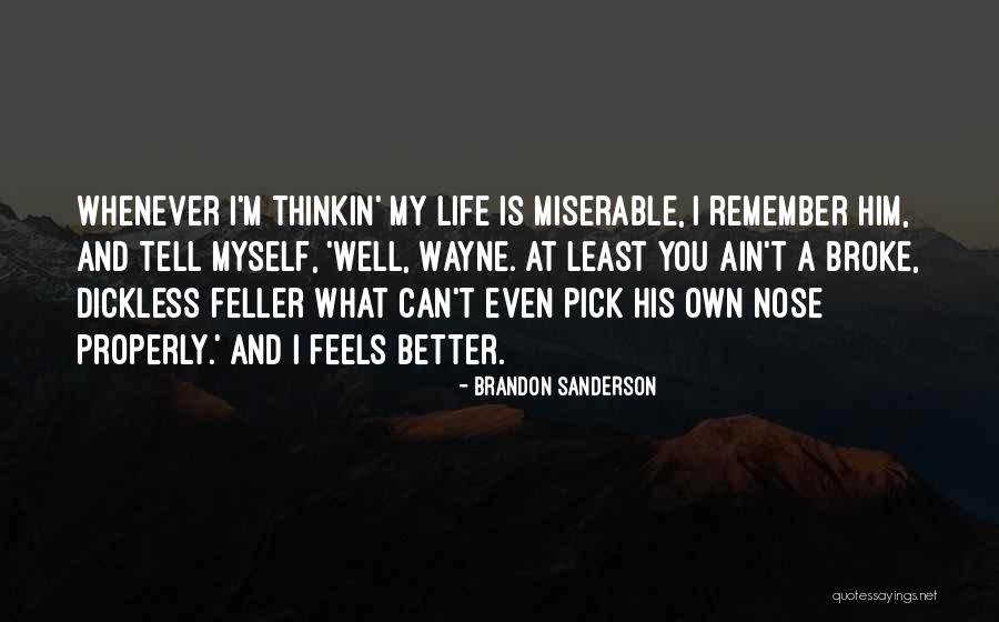 His My Life Quotes By Brandon Sanderson