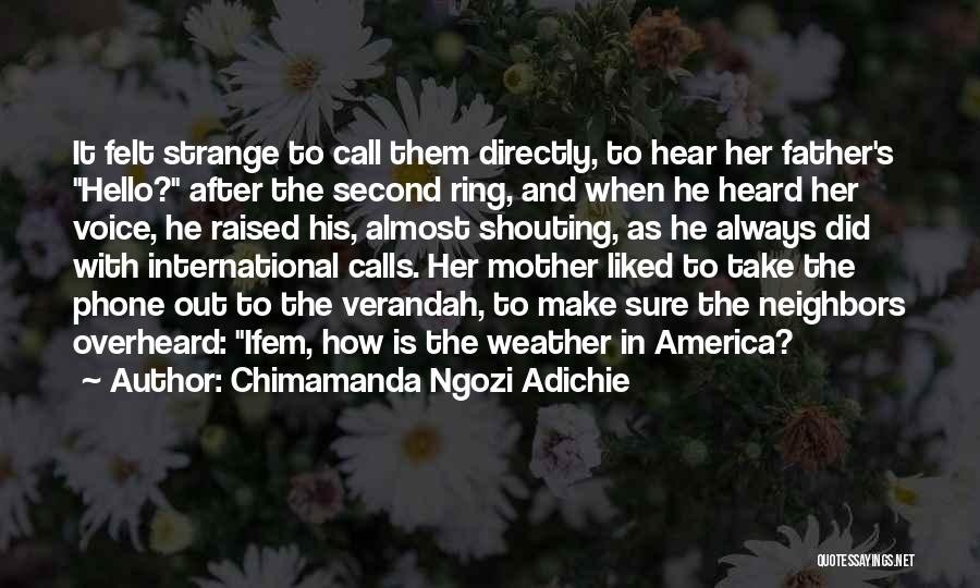 His Phone Calls Quotes By Chimamanda Ngozi Adichie