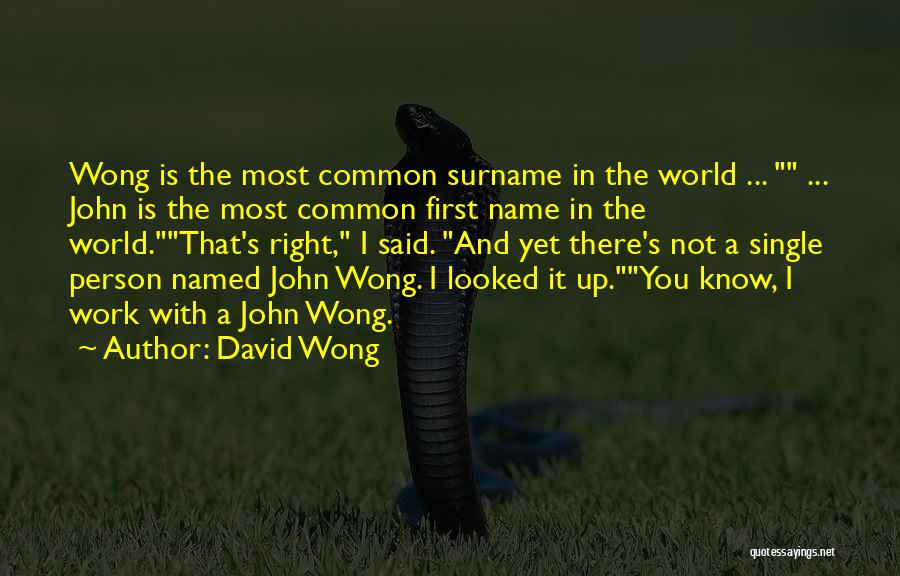 His Surname Quotes By David Wong