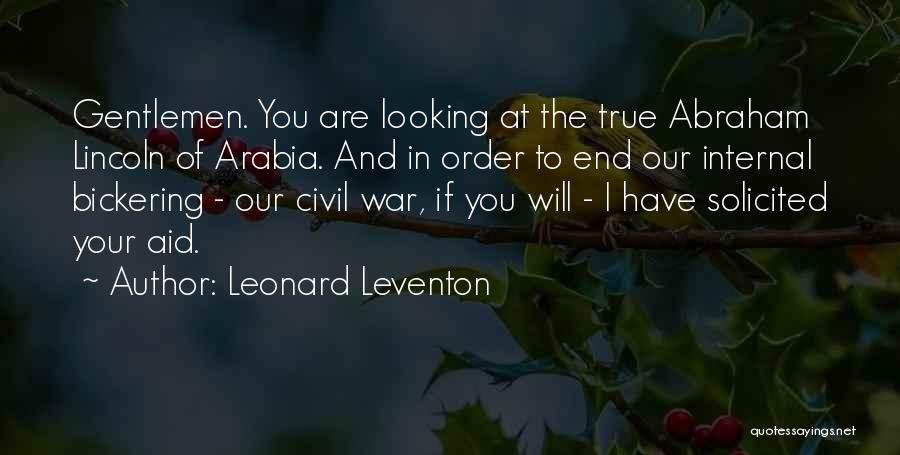 Historical Civil War Quotes By Leonard Leventon