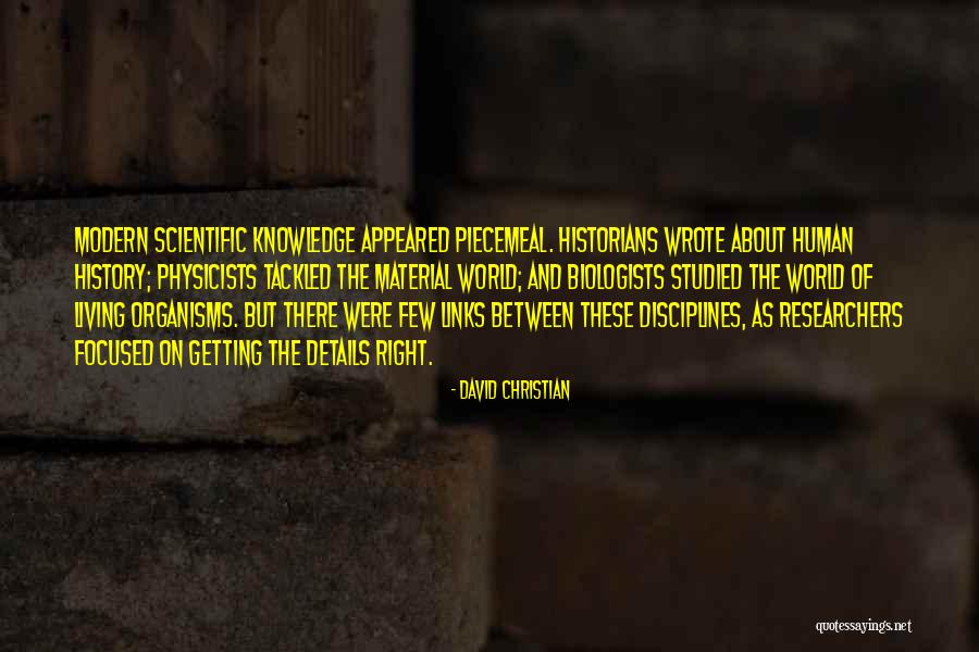 History And Quotes By David Christian