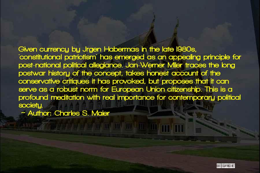 History Importance Quotes By Charles S. Maier