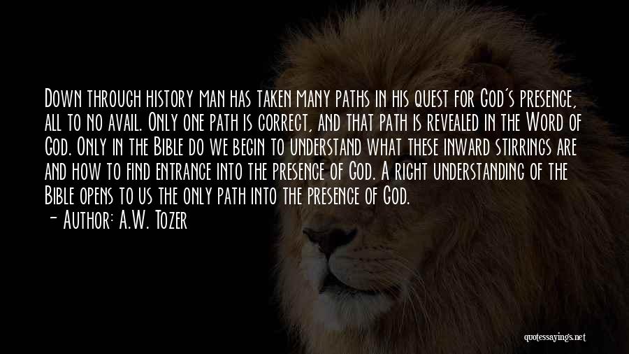 History In The Bible Quotes By A.W. Tozer