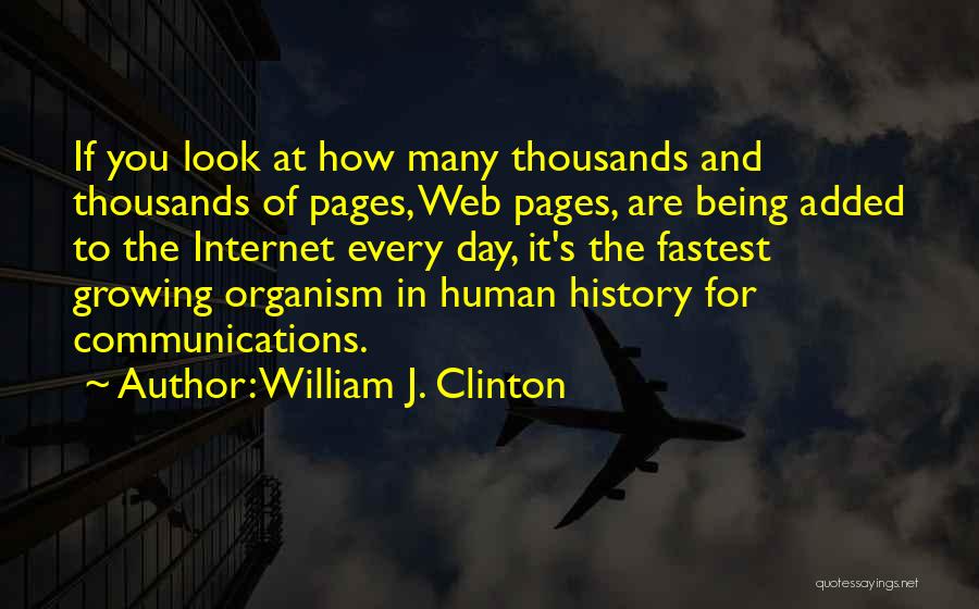 History Of The Internet Quotes By William J. Clinton