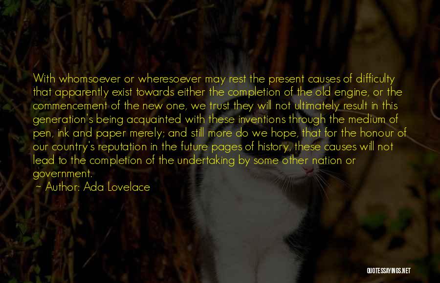History Present And Future Quotes By Ada Lovelace