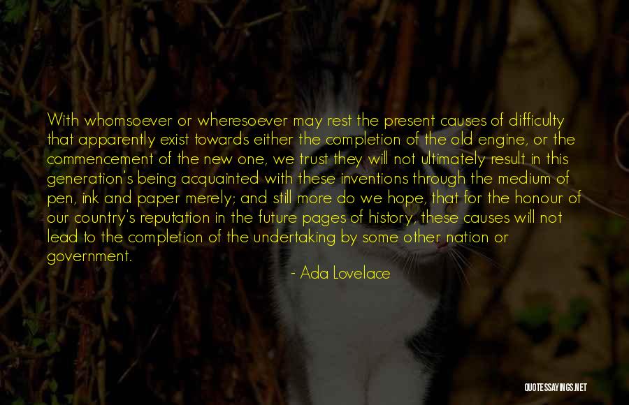 History Present And Future Quotes By Ada Lovelace