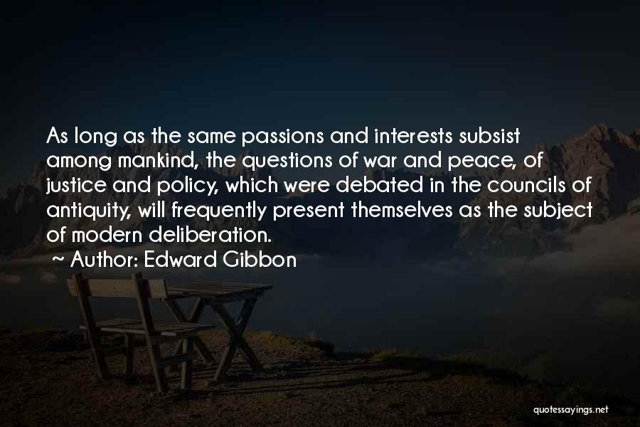 History Subject Quotes By Edward Gibbon