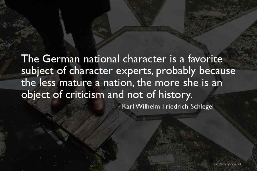 History Subject Quotes By Karl Wilhelm Friedrich Schlegel