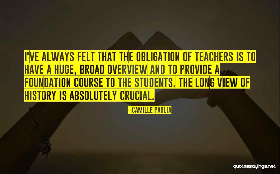 History Teachers Quotes By Camille Paglia