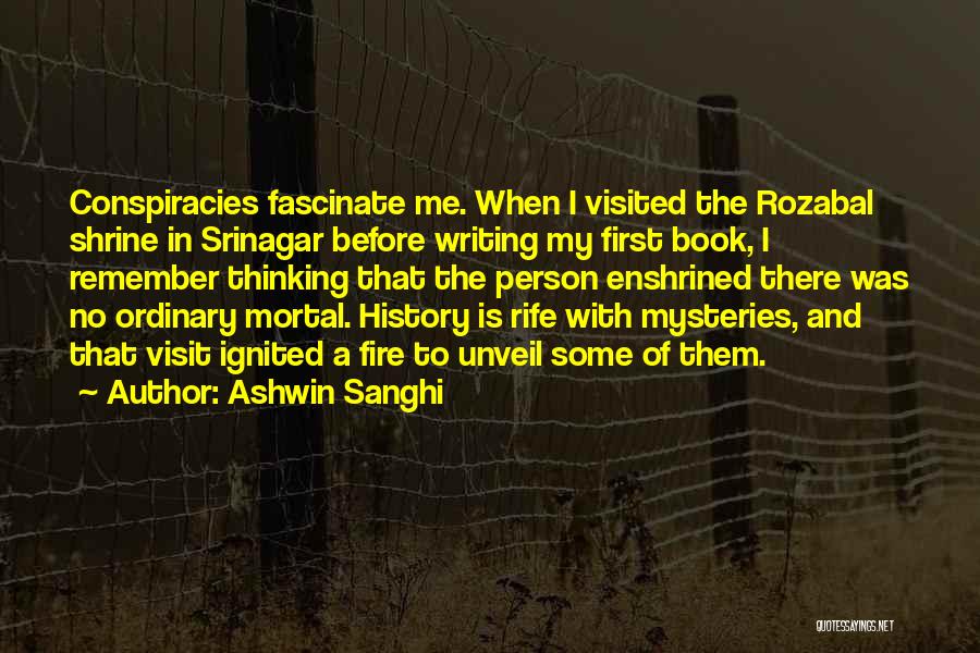 History Writing Quotes By Ashwin Sanghi
