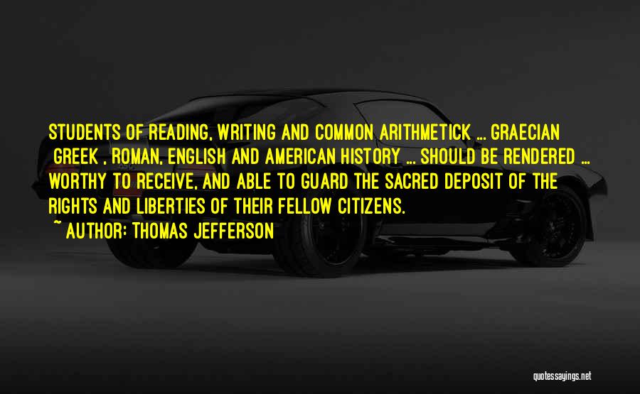 History Writing Quotes By Thomas Jefferson