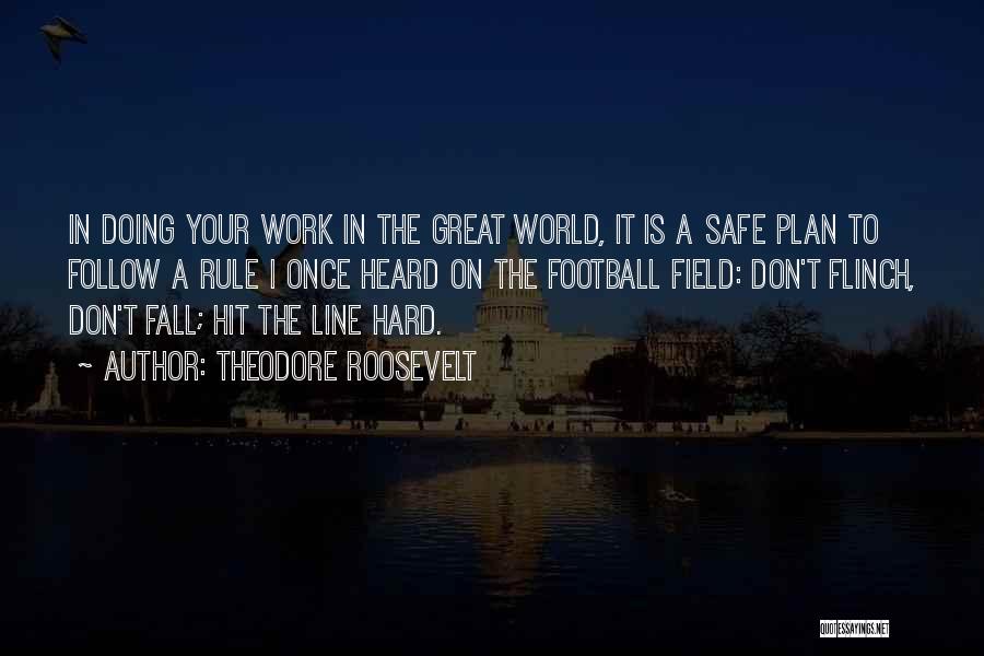 Hit Hard Football Quotes By Theodore Roosevelt