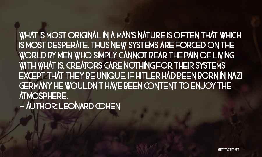 Hitler's Germany Quotes By Leonard Cohen