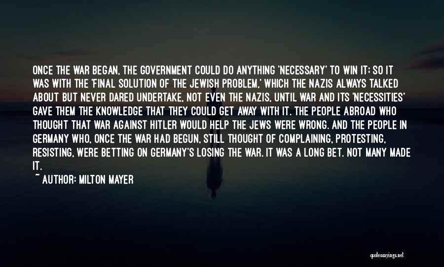 Hitler's Germany Quotes By Milton Mayer