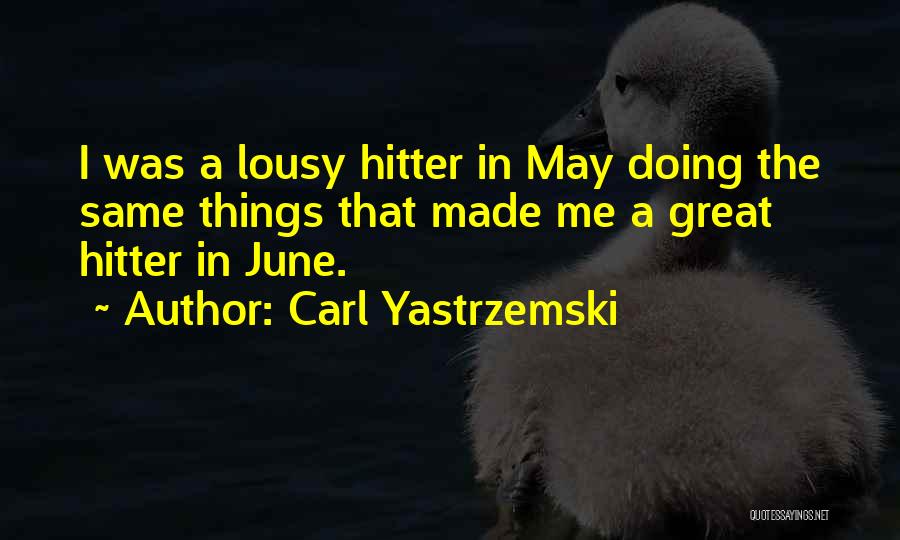 Hitter Quotes By Carl Yastrzemski