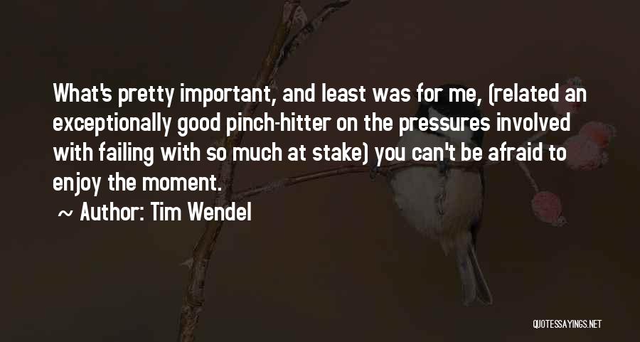 Hitter Quotes By Tim Wendel