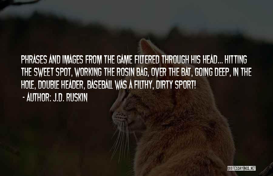 Hitting A Baseball Quotes By J.D. Ruskin