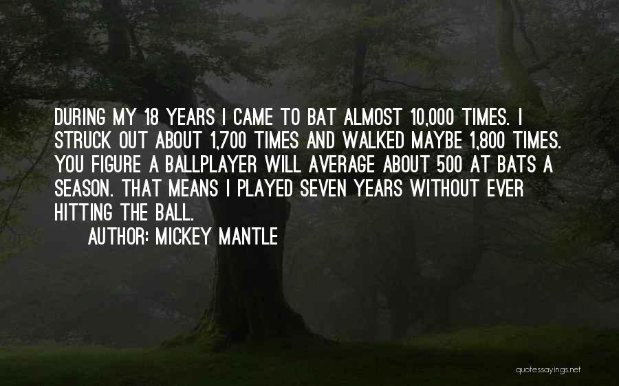 Hitting A Baseball Quotes By Mickey Mantle