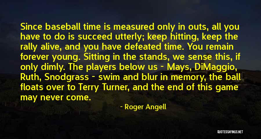 Hitting A Baseball Quotes By Roger Angell