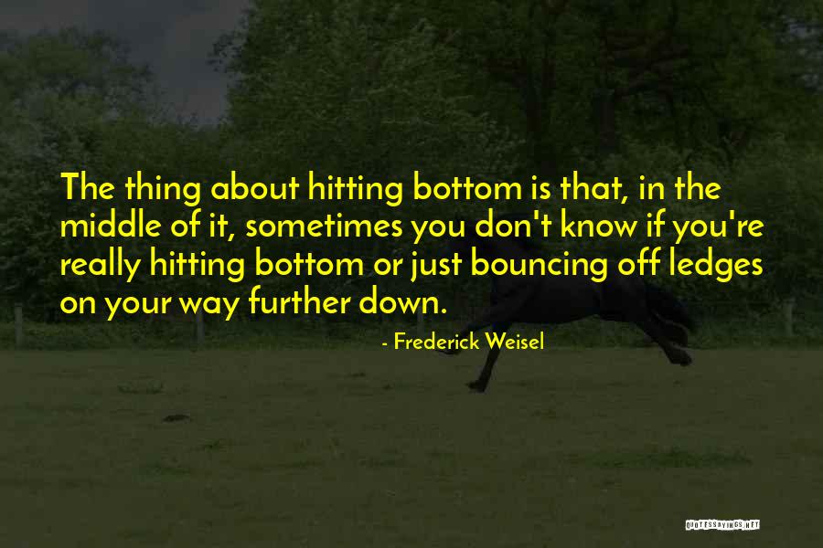 Hitting Bottom Quotes By Frederick Weisel