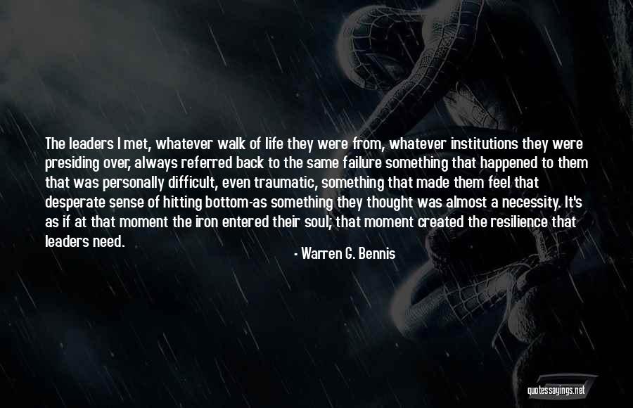 Hitting Bottom Quotes By Warren G. Bennis