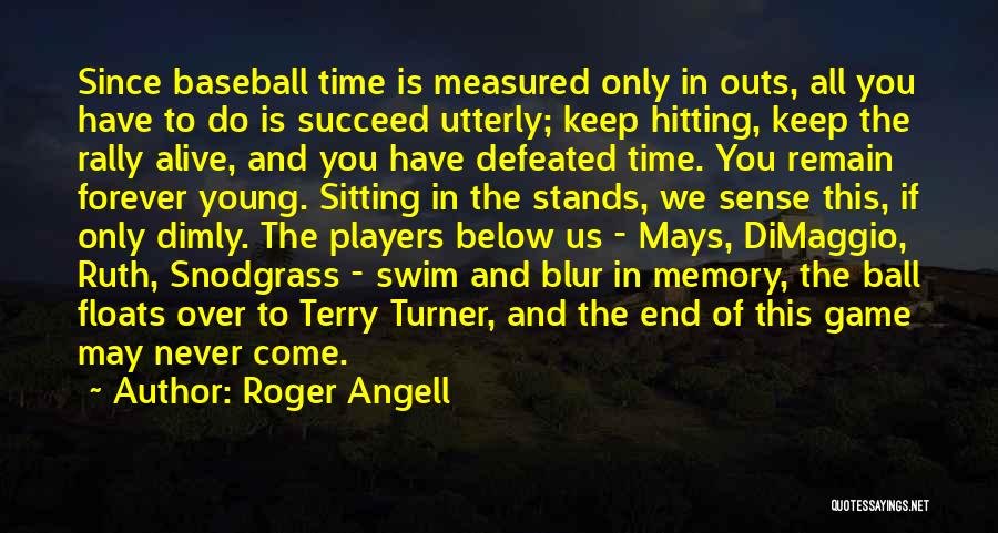 Hitting In Baseball Quotes By Roger Angell