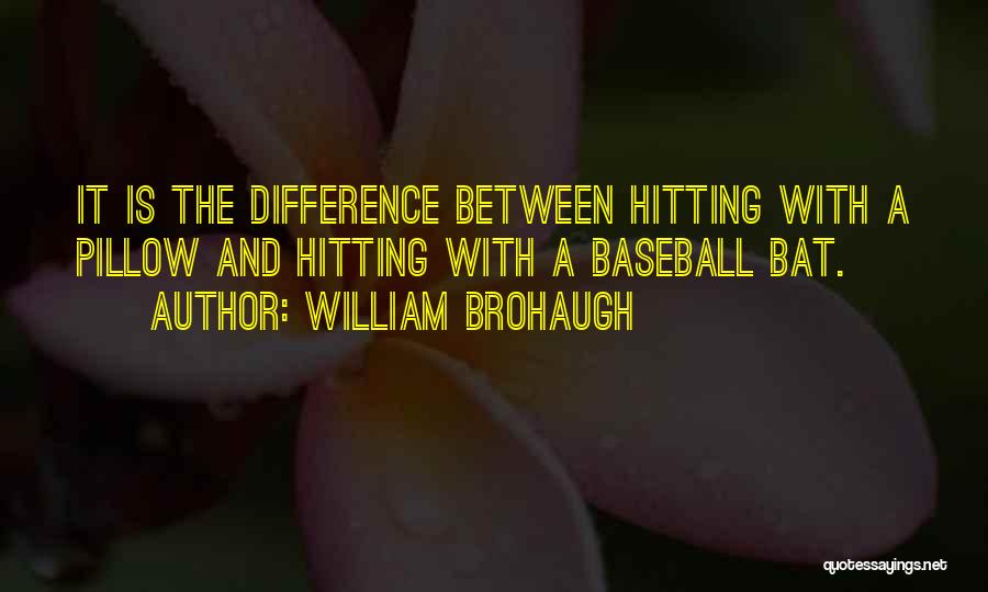 Hitting In Baseball Quotes By William Brohaugh