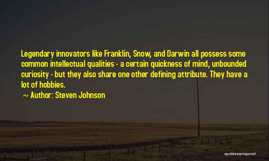 Hobbies Quotes By Steven Johnson