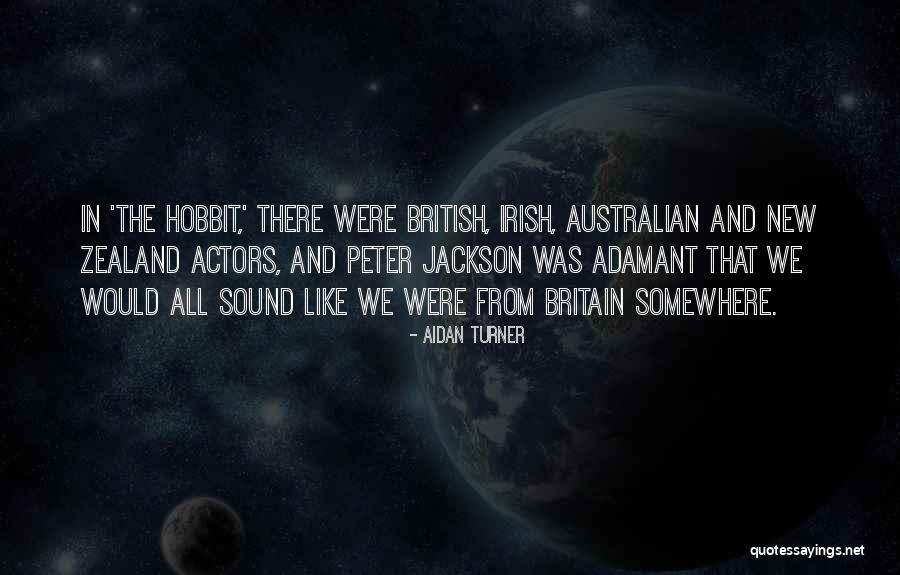 Hobbit Quotes By Aidan Turner