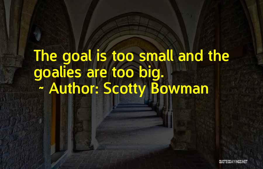 Hockey Goalies Quotes By Scotty Bowman