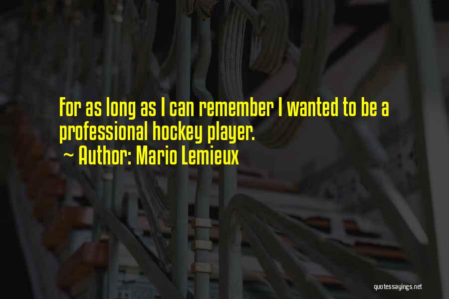 Hockey Player Quotes By Mario Lemieux