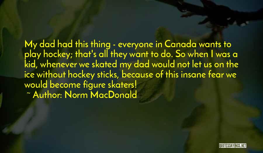 Hockey Sticks Quotes By Norm MacDonald