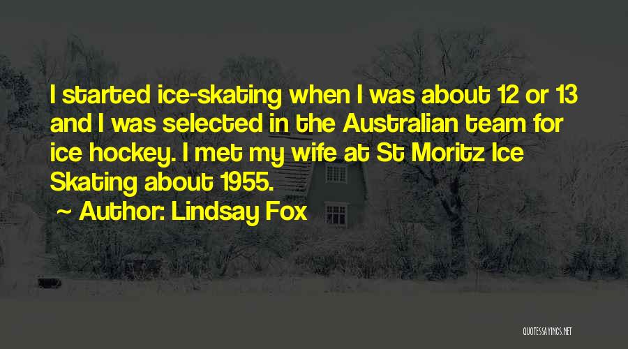 Hockey Team Quotes By Lindsay Fox