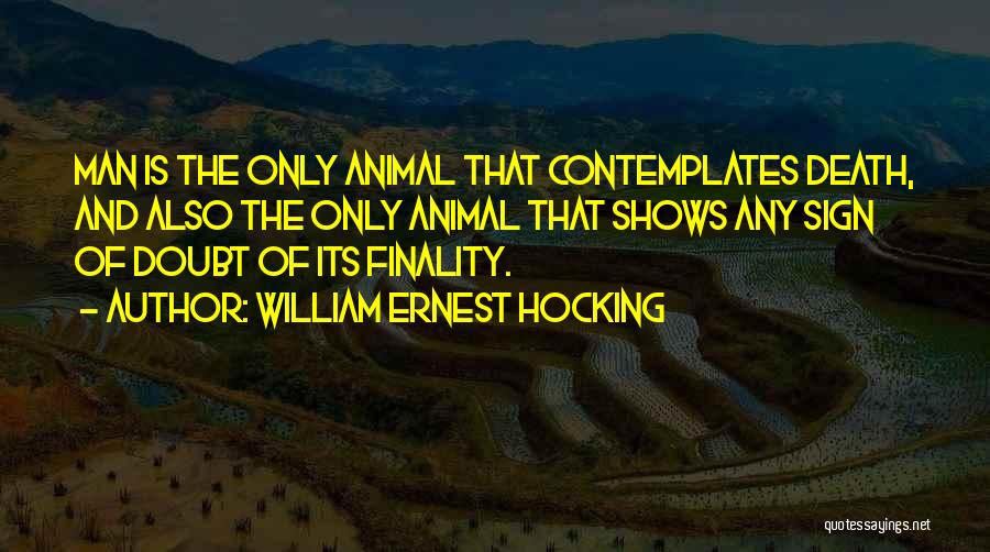 Hocking Quotes By William Ernest Hocking