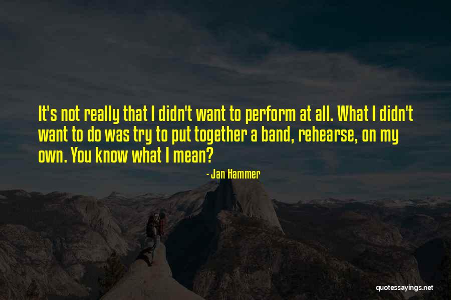 Hoeft Campground Quotes By Jan Hammer